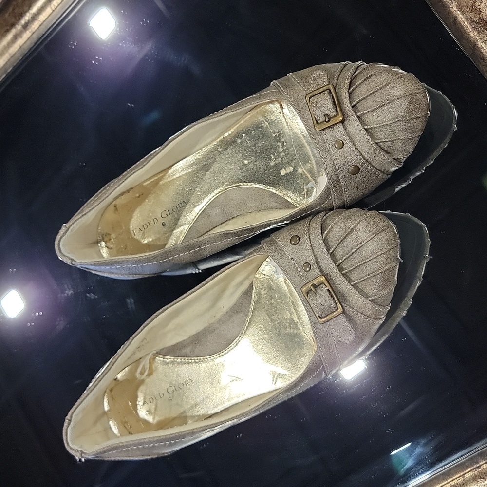 Gray, Faded Glory flats, size 6
